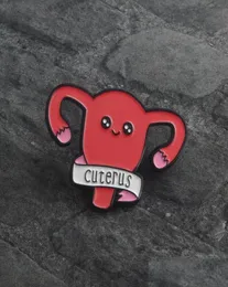 Pins Broschen Feminismus Hurra Cartoon Cuterus Uterus Emaille Pins Broschen Badge Lapel Pin Accessoires Mädchen Macht Frauen Rechte Femi8592646