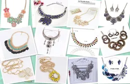 30STYLE WOMENS BIBクリスタルフラワーパールペンダントチャンキーカラーステートメントNecklace6019586