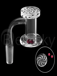 Banger al quarzo con bordi smussati a 20 mmod di alta qualità con tappo da filatore intagliato in quarzo Ruby Terp Pearls 4590 Quartz Banger per DAB Rigs7020608