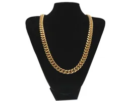 Modedesign kubanska kedjor halsband män märke designer grov halsband lyx 18k guld pläterad tjock halsband smycken accessorie7314191