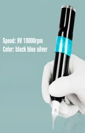 Professional Cartridge Tattoo Pen High Quality Strong Motor Rotary Machine Tool 9V 10000Rpm with Light Black Silver Blue Color2105961