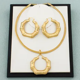 Dubai Gold Color Jewelry Set for Women Necklace and Earring Fashion Jewelry Wedding Party Luxury Quality Bridal Gift 240423