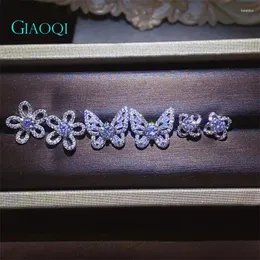 Dangle Earrings GIAOQI Genuine S925 Silver Total 1 Carat D Color VVS1 Moissanite Diamond Butterfly For Women Princess Jewelry
