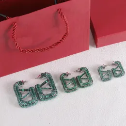 Neue fashionblaue Kristallohrringe hochwertige Markendesigner Ohrringe Frauen Geschenkschmuck mit Kasten