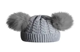 Carino inverno bambino morbido lana morbida tappeti caldi pelliccia berretto da pompom per bambini ragazzi berretti invernali per le ragazze berretti di cappello ormante9029096