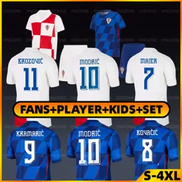 2024 2025 Croacia MODRIC soccer jerseys 2024 Euro cup Croatia football shirt national MANDZUKIC PERISIC KALINIC KOVACIC Rakitic Kramaric Men Kids Kit uniforms PALY