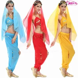 Stage Wear Bellydance Bollywood Oriental Sari Arabic Dance Caderines Broadcasting Suit Practice Clothe Female Top Pants Women