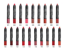 pro longlasting mjuk läppstift 19 färger pulverformig matt läpp stickpenna blyerts makeup matt läppstift blyertsslipare1494959