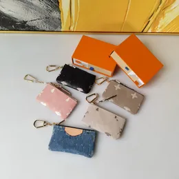 Kvinnliga modedesigner Luxury Change Wallet Coin Purse Casual Card Holders Purse Denim Leather Key Pouchf8