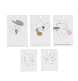 Fashion 100PcsLot Elegant Women Pattern Earring Display Card Necklace Jewelry Packing Paper Tag Holders Mixed Greeting Cards8823954