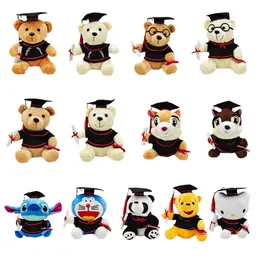 Atacado fofo Dr. Teddy Bear Plush Toys Graduation Memorial Gift Game City Prêmios