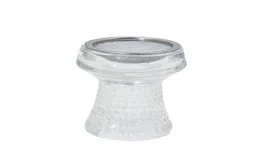 Clear Glass Hookah Bowls Premium Shisha Tobacco Bowl med rostfritt stål Mesh Chicha Narguile slangtillbehör4027182