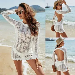 Abito da bagno da bagno abito da spiaggia da bagno esce da bagno a maglia vuota in bikini femminile con copertina sexy malvagità