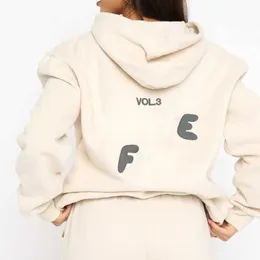 White Designer Tracksuit Fox Hoodie Set Two 2 Piece Set Women Herrkläder Set sportig långärmad tröja med huvtraktioner Spring Autumn Winter Smart Size S-XXXL