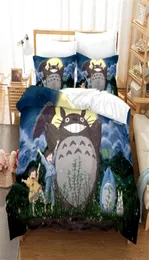 Capa de edredão do vizinho Totoro 3D Catoon Luxury Bedding Twin Queen King Size Set Set Linen Drop C10205786822
