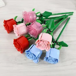 Dekorative Blumen kreative romantische Bouquet Building Block Blumensteine Rose Model Blöcke Home Decor ble Toy Kids Girl Geschenke