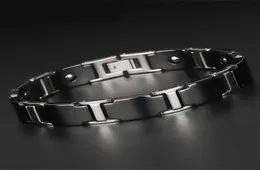Koreańska moda Moda popularna bransoletka zdrowotna samca ceramiczna bracleta czarna stalowa stalowa terapia magnetyczna bileleklik3625891