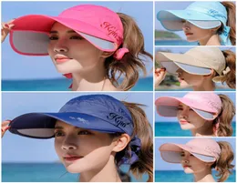 Dropship BC800046 Fashion Female Visors Summer Sun Hat for Woman Baseball Cap Beanie Casquettes Hats Patchwork Visor3951210
