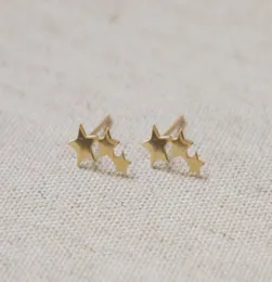 10PAIRE Piccole orecchini a stallone da 3 stelle Tre stelle per le stelle orecchini carini per adolescenti da 3star per donne9494559