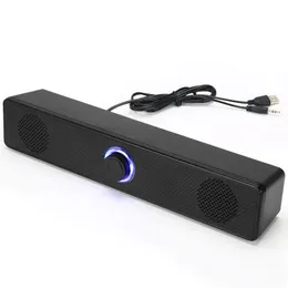 Ny 4D Surround SoundBar Bluetooth 5.0 Datorhögtalare Wired Stereo Subwoofer Sound Bar för Laptop PC Home Theater TV Aux-högtalare- För bärbar datorhögtalare