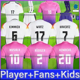 2024 Germanys Hummels Gnabry Soccer Jerseys European Cup Kit 24 25 Kroos Werner Draxler Reus Muller Gotze Men Shirts Kids Kits Kits Fans Playerバージョンアウェイ