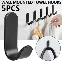 510Pcs Strong Self Adhesive Metal Hook Wall Mounted Door Back Hanger for Key Coat Towel Kitchen Bathroom Accessories 240428