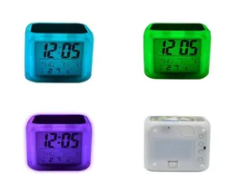 Glow Electronics Square Clock 8 Sorts Ringtones LED SUBLIMATION BANGS ALARM påminnelse Klockor sovrum originalitet färgglad 13 5e8474972