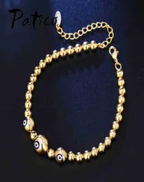 Patico New Arrival Fashion Gold Chain Color Ball Bracelets 925 Sterling Silver Women Men Strand Bracelets9236047