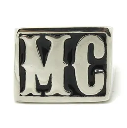 4pcs lot Size 814 Motorbiker MC Cool Ring 316L Stainless Steel Fashion Jewelry Selling Biker Style MC Ring276l2789501