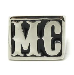 4pcs Lot Size 814 Motorbiker MC Cool Ring 316L Full Stainsal Fashion Jewelry بيع راكب الدراجة النارية MC Ring276L2789501