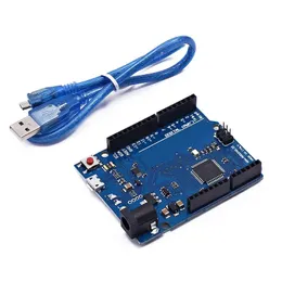 Leonardo R3 Microcontroller Original Atmega32u4 Плата разработки с USB -кабелем, совместимый с Arduino Diy Starter Kit