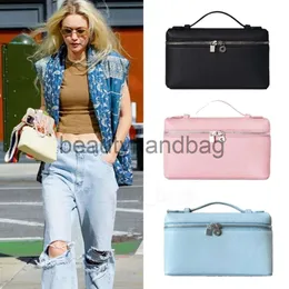 Loro Piano LP Lorospianasl Ny Extra Pocket L19 Luxury Designer Väskor Mini Totes Women Leather Trunk Box Camera Bags Tote Handväska Cross Body Bag Fashion