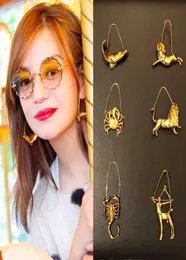 Rongho new design Vintage Metal Constellation Drop earrings for women Gold earring animal Dangle earring vintage jewelry7837318