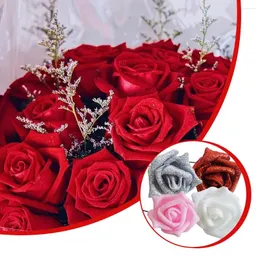 Декоративные цветы 50pack/лот элегантный искусственный - для свадебных центральных украшений