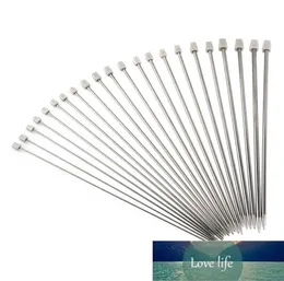 11 par 36 cm lång 20 mm till 80 mm rostfritt stål rak enstaka spetsiga stickor nålar virkningskrokar silver3772717