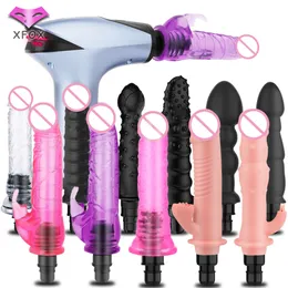 XFOX Massaggio per adulti Gun di pistola per donne Sexy Macchina Dick Dick Vaginal Vibratore Strike Sexy Toy Fascial Gun Crystal Head