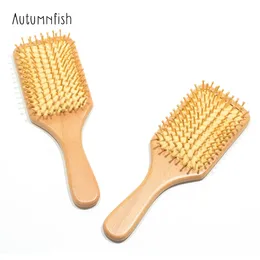 Autumnfish Large Air Cushion Airbag Wood Beech Comb Scalp Massage Round-head Comb Minska håravfall Hårstyling Tool 240411