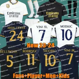 2023 2024 REAL MADRIDS SOCCER Jerseys Bellingham Vini Jr Benzema fani Wersja Play