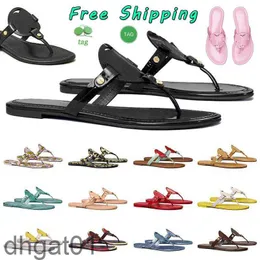 Free Shipping Luxury designer sandals woman famous slippers slides charm sliders black nude leather womens shoes pink summer beach flip flops clogs sandels sandles