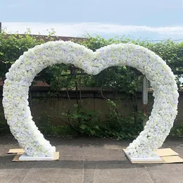 Decorazione per feste romantica esterno per il prato per matrimoni arco arco fiore dispaaly shall stage hall benvenuto porta palloncini decorazioni