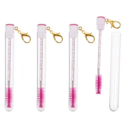 Pennello per trucco Rosy Mascara Torchia di portachiavi Diamond Crystash Testie per ciglia Applicatore per sopracciglia per estensione Lash Extension Donne