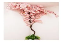 Artificial Cherry Tree Vine Fake Blossom Flower Branch Sakura Tree Stam For Event Wedding Deco Deco Dekorativ5785758