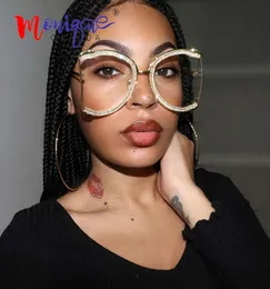 2021 BLING OCCIALE SUNA DONNE DINGER OVERSIZE DIGNER SOLE GLASSO LADI LUSSO GLODO SHADO PER DONNE OCULOS BULLA DELLA BULLA TOLLA