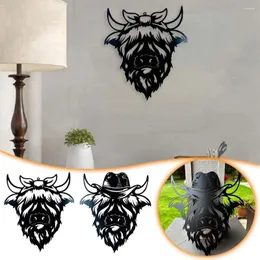 Decorações de jardim varanda bem -vindo de metal vaca cabeçalho profissional porta de jantar de parede de parede pendurada sinal em casa pátio de fazenda decoração de casa de fazenda ao ar livre