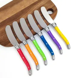 Frame 4pcs/6pcs Laguiole Stainless Steel Butter Knife Cheese Butter Jam Spatula Child Kid Sand Cheese Slicer Cheese Spreader