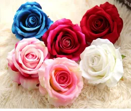 Hela tillverkare Rose Flower Trade Head Tygväggsdekoration Heminredning Bröllopsblommor9721872