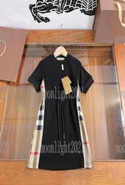 highend 2022 black summer counter latest girls039 t shirts dress temperament girls skirt Classic Stripe Design dresses brand d3025121