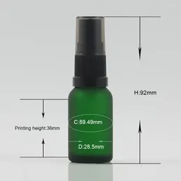 저장 병 고급 15ml 향수 Atomizer 프로스트 녹색 화장품 포장 0.5 온스 샘플 병이있는 미세 안개 스프레이 어