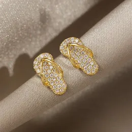 Dangle Earrings 18K AU750 Creative Slipper D VVS Moissanite Diamond Wedding Party Engagement Mememorative Art