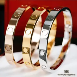 Armband Designer Männer Armband Designer für Frauen Luxusschmuck Marke Armreifen 18K Gold plattiert Titanium Stahl Diamond Classic Bracelets Party Geschenk Armreifen